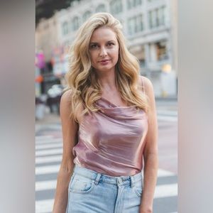 Free People Shimmy Shimmy Metallic Tank Top